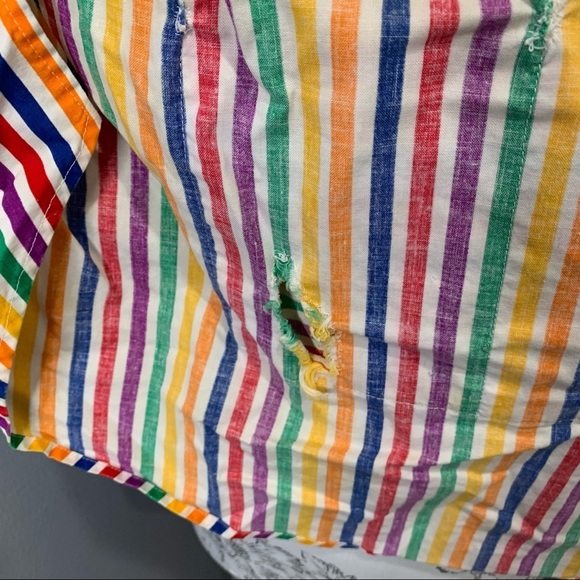 Vintage 70's Rainbow Art Artist Smock w/ Pockets - Picture 4 of 4